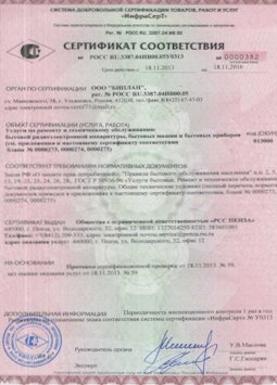 2015.06.25 Махачкала - Услуги по ремонту и техническому обслуживанию приборов радиоэл. аппаратуры